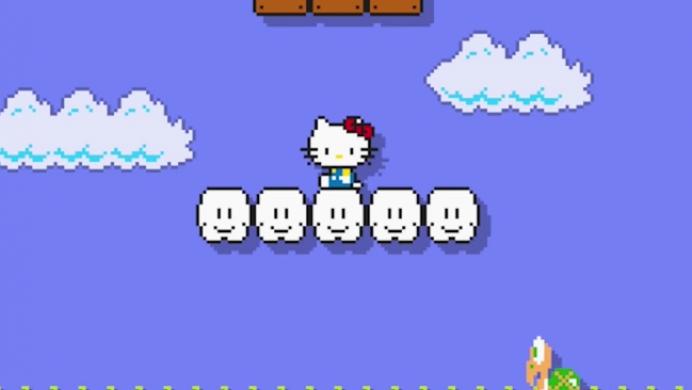 Juega como Hello Kitty en Super Mario Maker