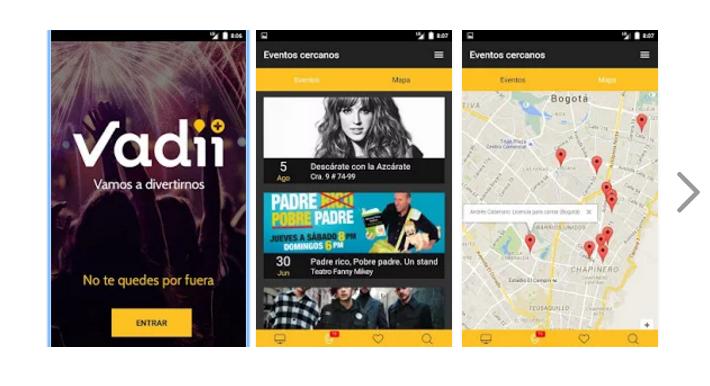 Descarga Vadii, la app para encontrar los mejores eventos en las ciudades de Colombia