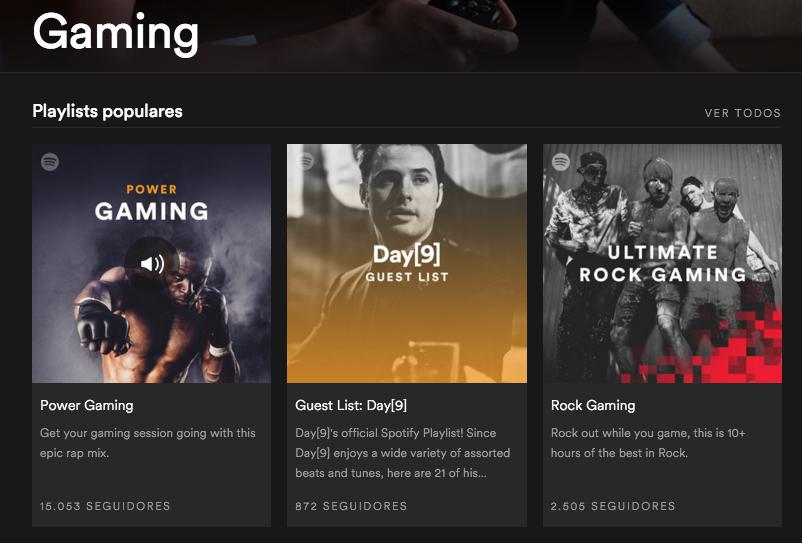 Spotify incluye la categoría ‘Gaming’ dentro de sus playlists