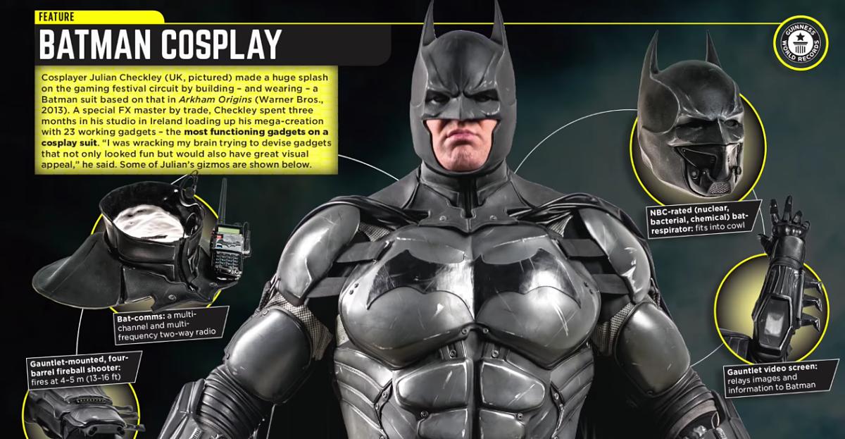 Crea un traje de Batman con 23 gadgets funcionales y entra al libro de los Récords Guinness