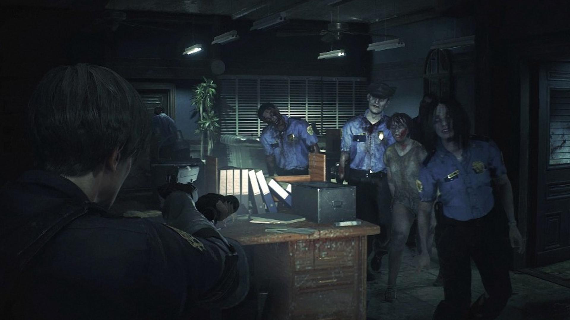 Resident evil demo. Resident Evil 2 Remake полицейский участок. Резидент эвил 2 ремейк. Resident Evil 2 Remake компьютеры. Не Resident Evil 2 Remake системные требования.